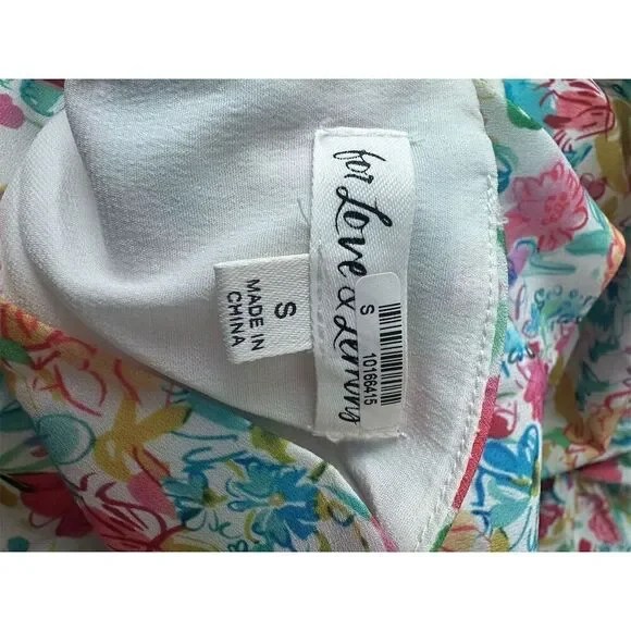 For Love & Lemons Leah Floral Mini Dress Women's Size S Party 499 - Picture 4 of 6